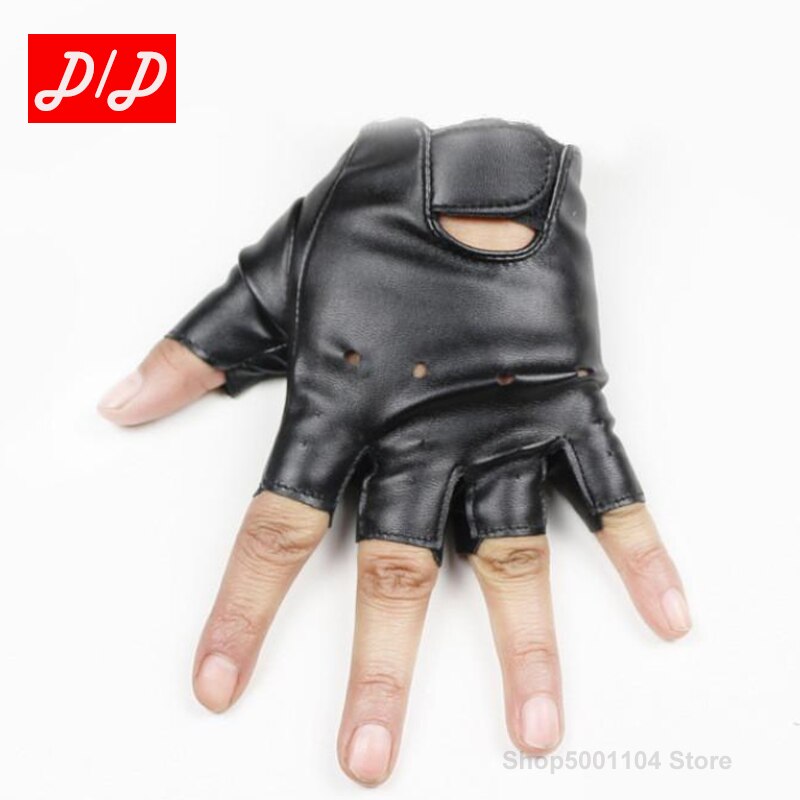 Cool Leather Gloves For Kids Fingerless Semi fingerless Glove For 5-13 Years Child Half-finger Children mittens For G03