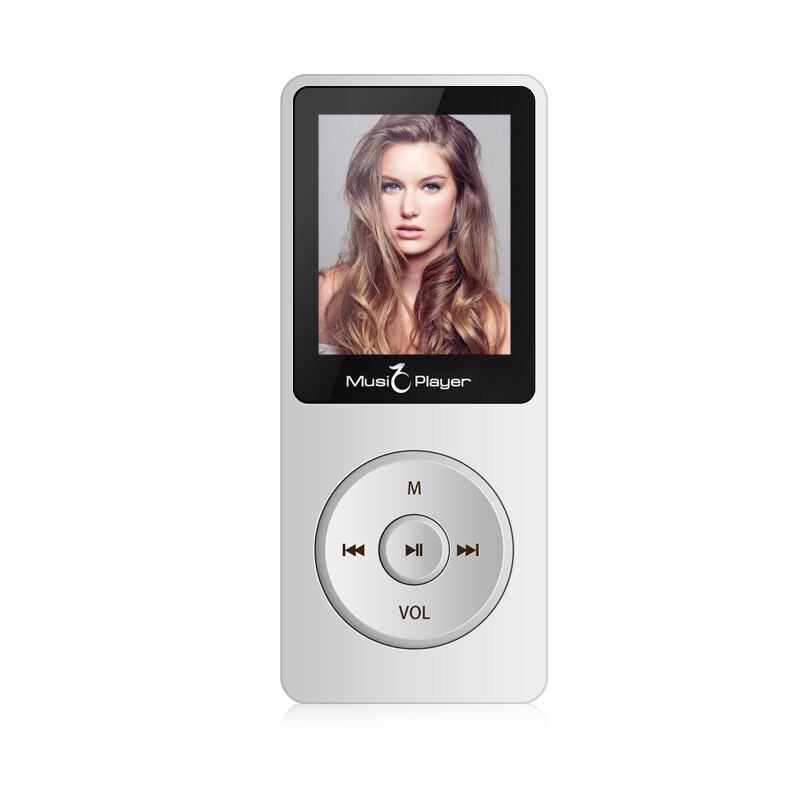 IQQ Version Ultrathin MP3 Player X02 Built-in 40G and Speakers can play 80H Lossless portable walkman with radio /FM/ record: X02 White / 4GB