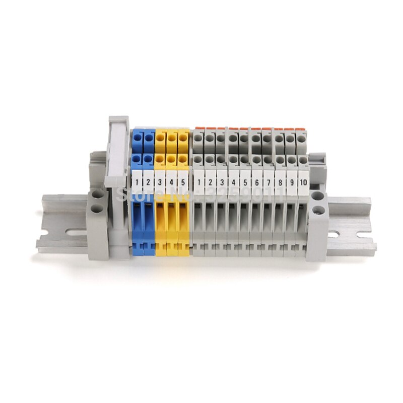 100 STKS ZB5 Nummers UK3N Din Rail Terminal Blokken Maker Strips Label plastic wit