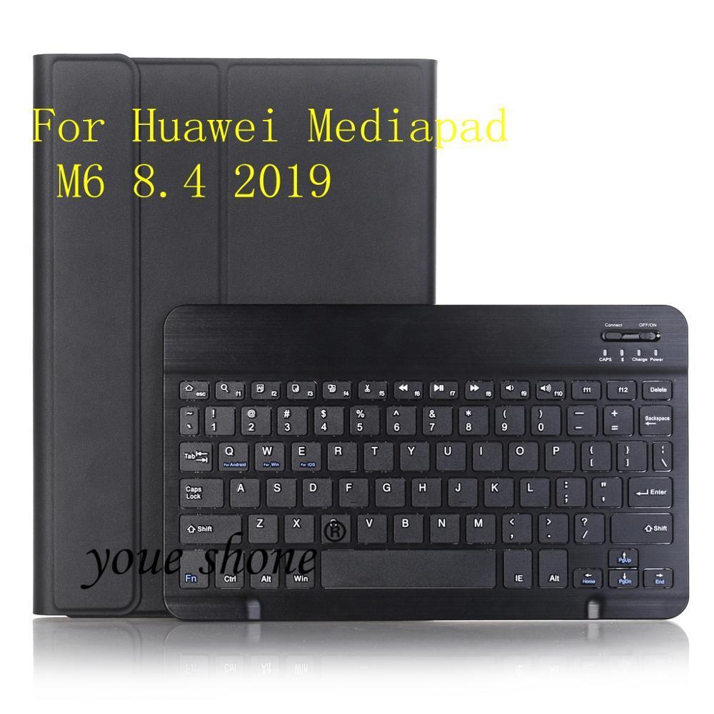 Clavier étui Pour Huawei Mediapad M6 8.4 Tablette Mince Étui En Cuir Intelligent pour Huawei M6 10.8 Couverture de clavier + .