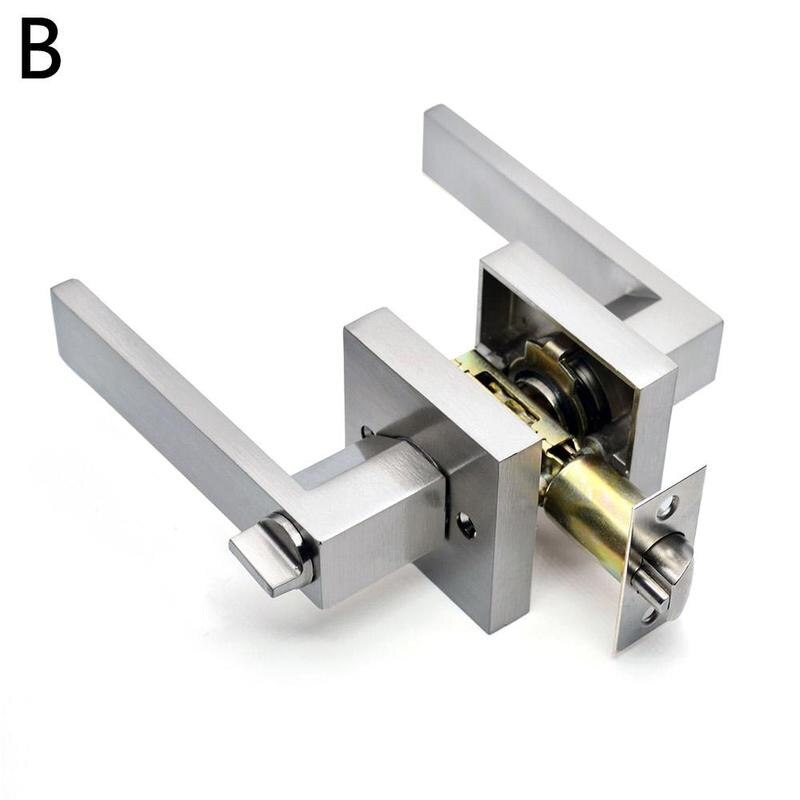 Door Square Handle Lock For Interior Doors With Lock Accessories Handle Handles Set Security Lock Lock Cylinder Heavy Duty T6J5: B