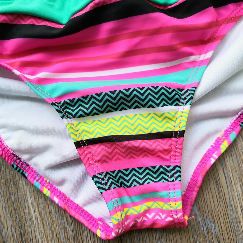 6-16 Years Striped Teenager Girl Bikini Set Two Piece Children Swimwear ...