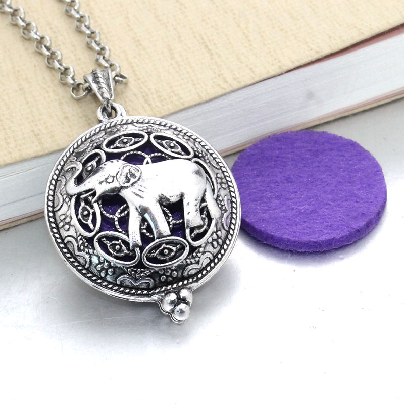 Hollow Necklace Aromatherapy Locket Essential Oils Diffuser Locket Necklace Perfume Pendant Dream Catcher Necklace 031216