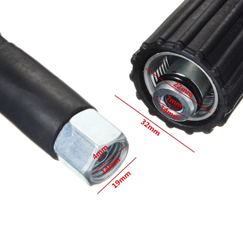 10M High Pressure Power Washer Water Hose Jet Wash Lance M14 X M22 Thread-14mm