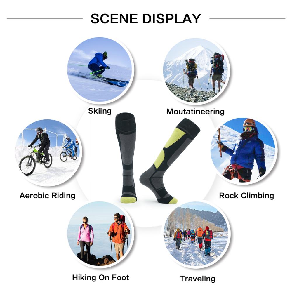 Calcetines de esquí cálidos de invierno VECTOR de lana gruesa para hombre, deportes térmicos, Snowboard, fútbol, ciclismo, esquí, montar, baloncesto, calcetín para senderismo