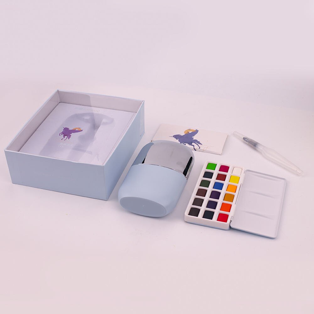 Miya Himi Water Kleur Effen Palet-Draagbare Reizen Aquarel Verf Kit Voor Beginners Kunstenaars Studenten: BLUE