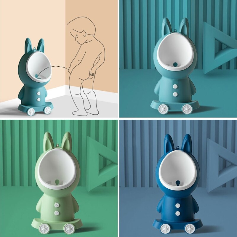 Rabbit Baby Potty Toilet Toddler Stand Vertical Urinal Kid Training Pee Portable J60B