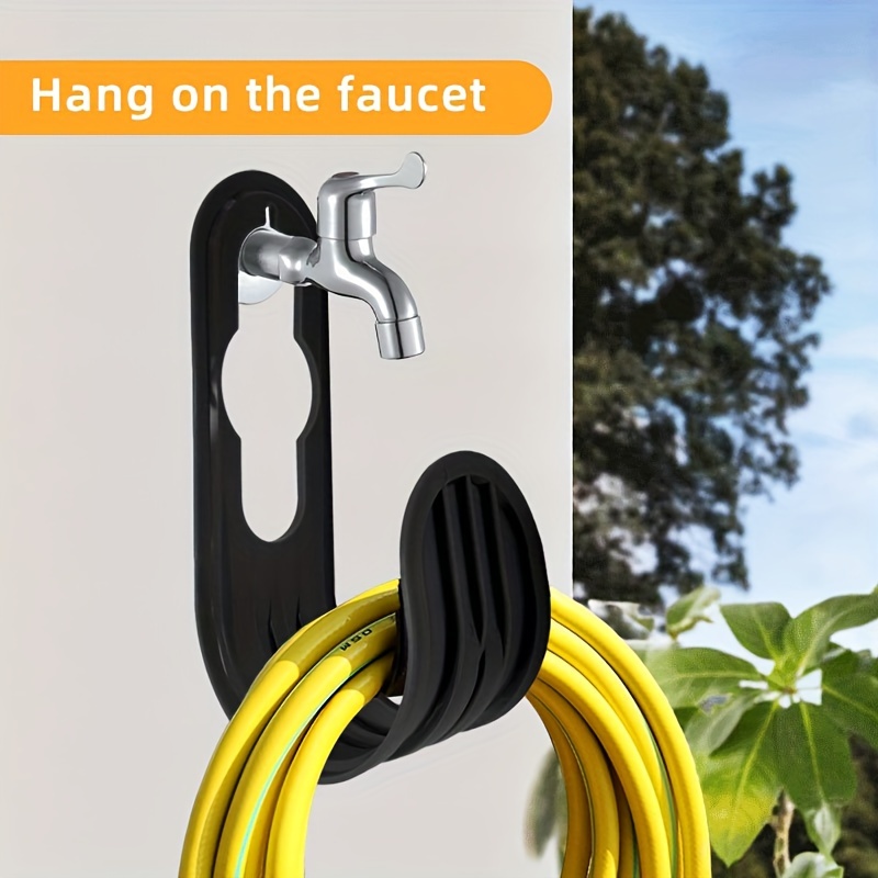 Mounted Garden Hose Hangers, Durable Plastic Water Hose Holders, Space-Saving Hose Bracket Organizer, For Garden Outdoor Use