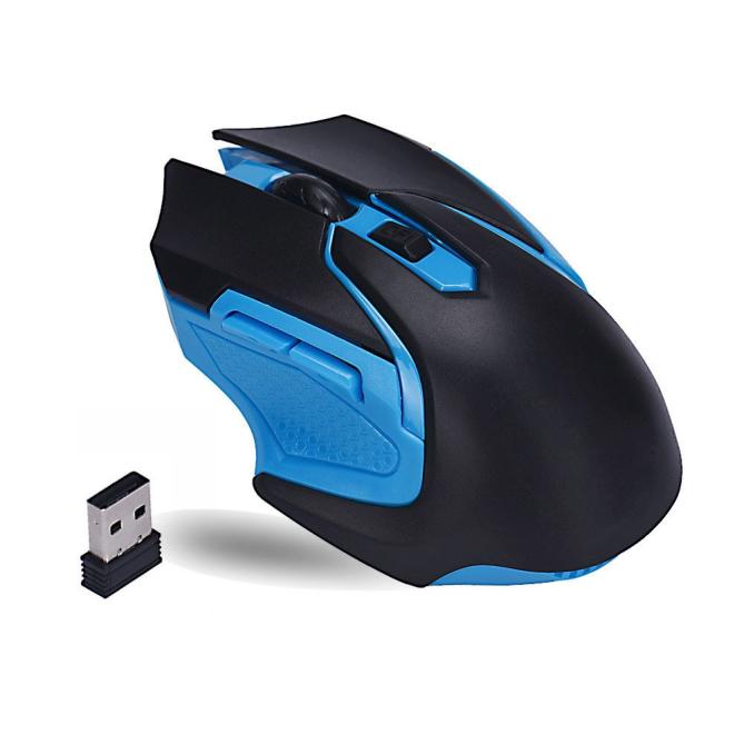 Regolabile 2.4GHz 3200DPI 6 Bottoni Wireless Optical Gaming Mouse Mouse Per Il Computer portatile Del PC Del Computer Portatile di Colore Blu Del Mouse # YL