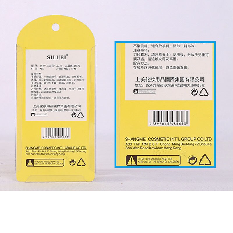 Drie-Layer Rvs Blade Scheermes 2 Sets Van Kam Set Been Scheren Apparaat Voor Verwijderen Body Haar SU263