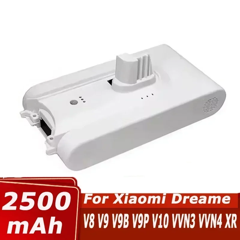 Batterie de remplacement 25.2V 5000mAh pour aspirateur Xiaomi Mijia Dreame V8 V9 V10 XR VVN3 VVN4: green