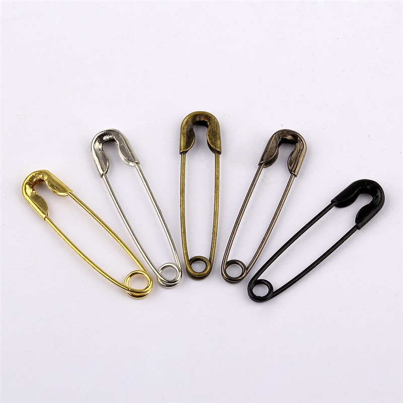 5000 unids/lote de alfileres de seguridad de acero inoxidable, broche de Metal, insignia de joyería, Pin de seguridad, accesorios para manualidades de costura