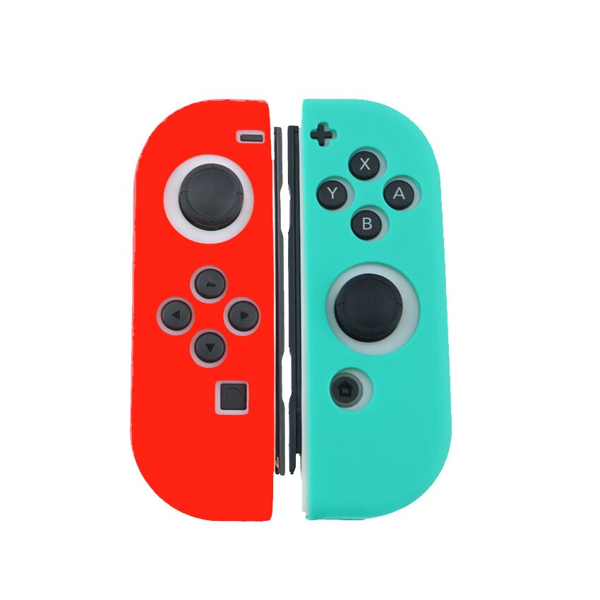 YuXi 1set Kleurrijke Soft Cover Voor Vreugde-Con Silicone Case Skin beschermhoes voor Nintend Schakelaar Joycon Controller: A-D