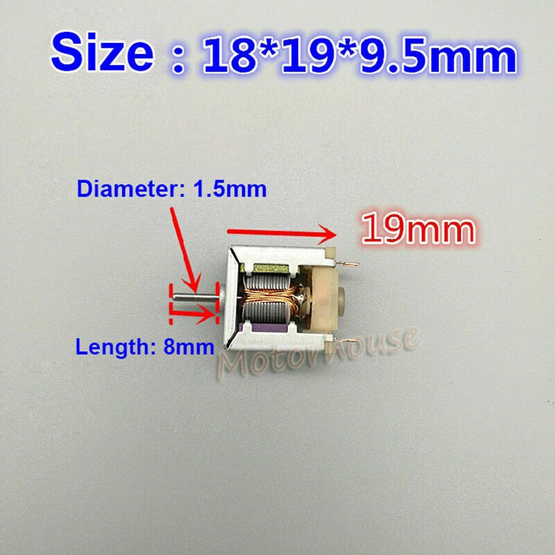 DC-Mini Motor de CC de 1,2 V-2,4 V, 1,5 V, 40000RPM, 020SA, Ultra alta velocidad, Micro18mm, cuadrado, Delgado, RC, modelo de juguete, coche con ranura HO