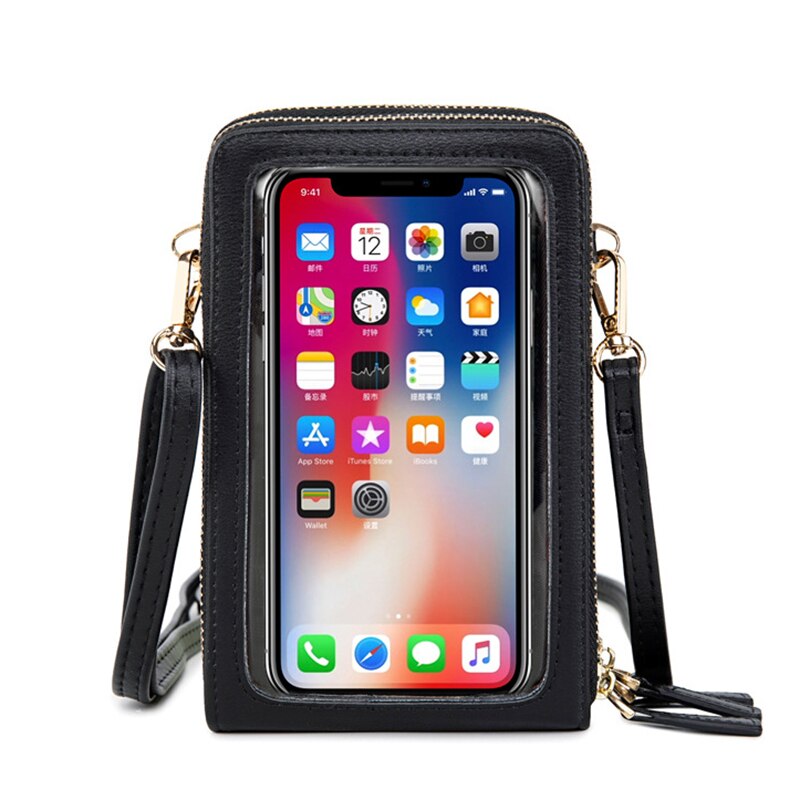 Bandoleras de piel sintética para mujer, de gran capacidad bolso cruzado, multifuncional, para teléfono