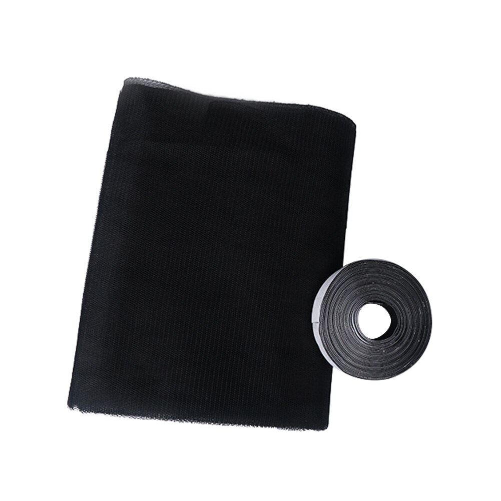 130x150cm bricolage fenêtre écran été anti-moustiques fenêtre moustiquaire Invisible Net avec autocollant magique: Black