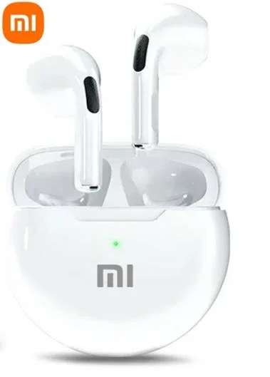 Xiaomi air pro 6 tws sem fio bluetooth fones de ouvido controle toque com microfone alta fidelidade som esporte música: Branco