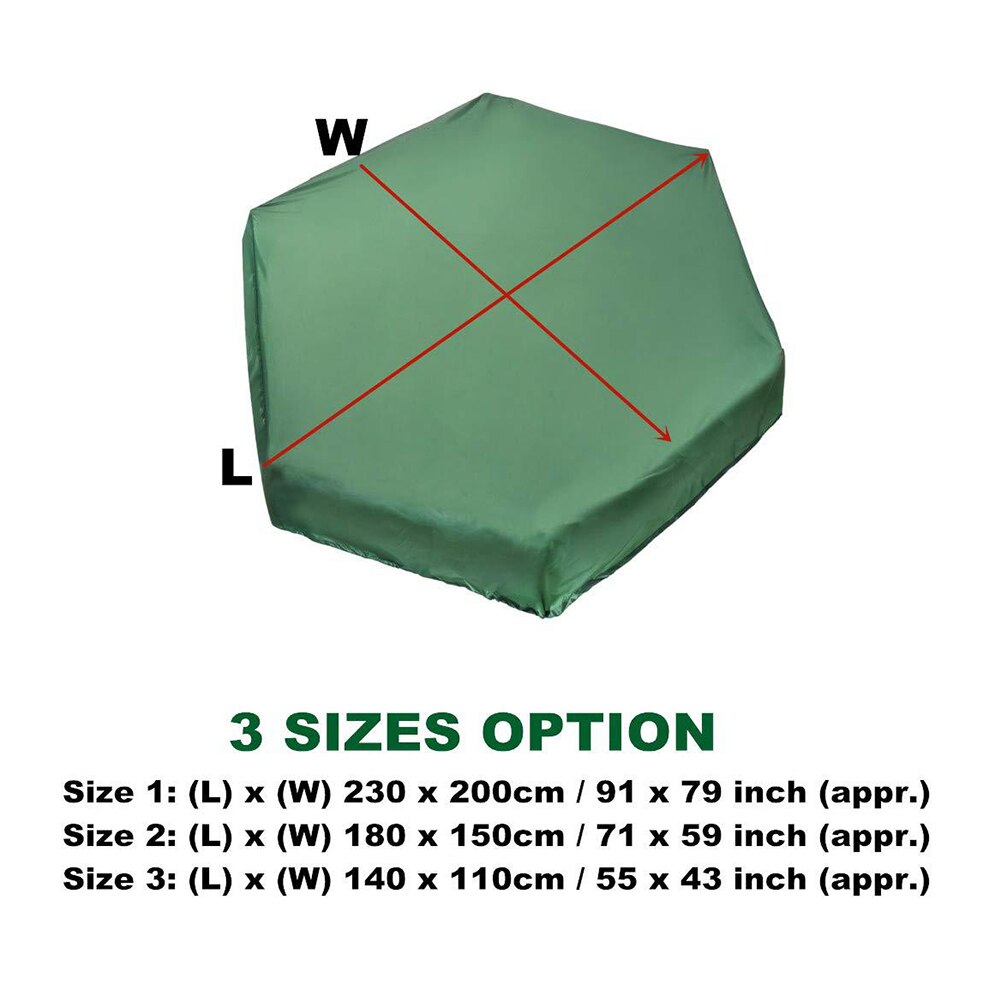 Vierkante waterdichte oxford stoffen stofhoes luifel trekkoord zandbak zandbak stofdichte hoes