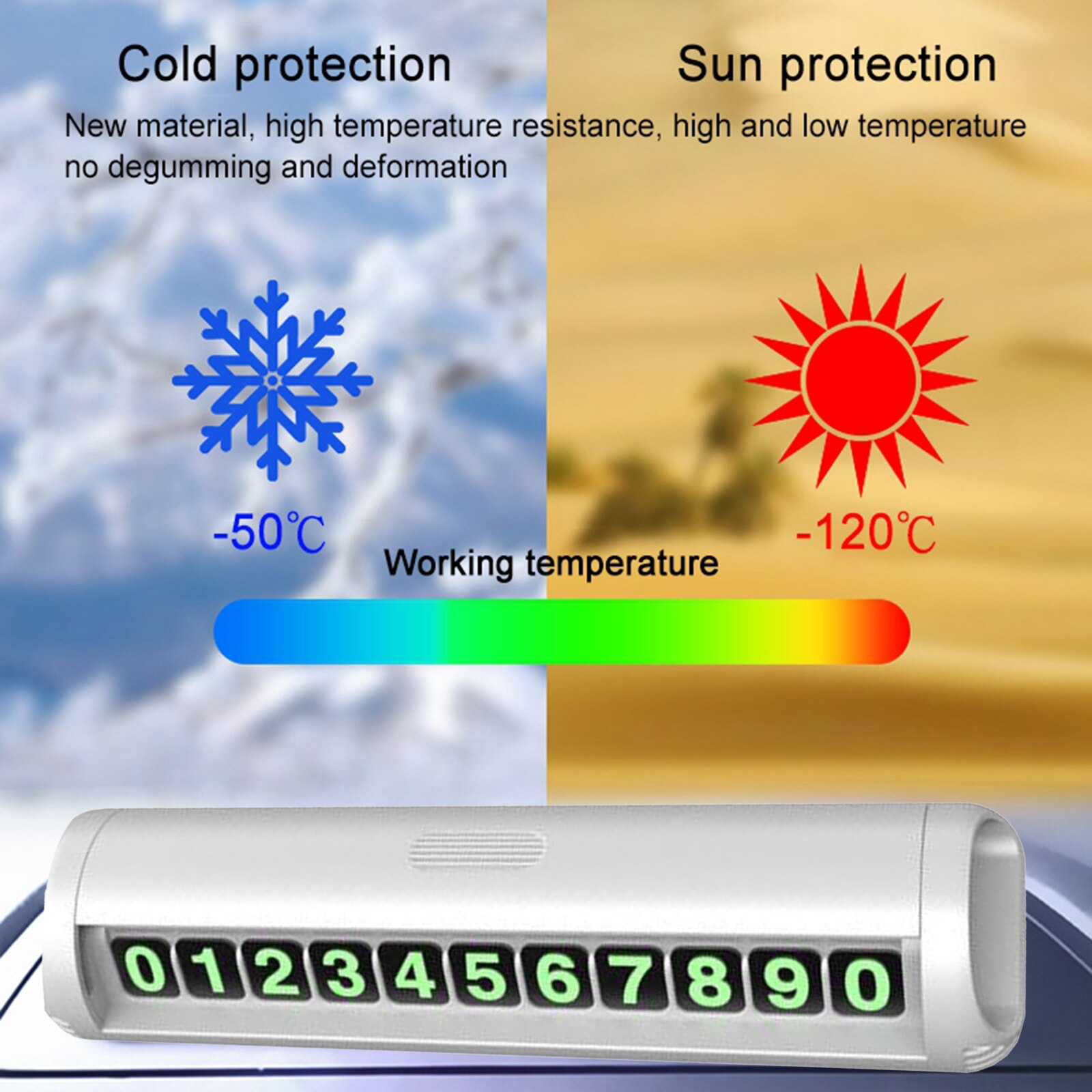 Car Temporary Parking Card Plate Car Stop Parking Park Sign Luminous Phone Number Card Plate Car styling Automobile Accessories