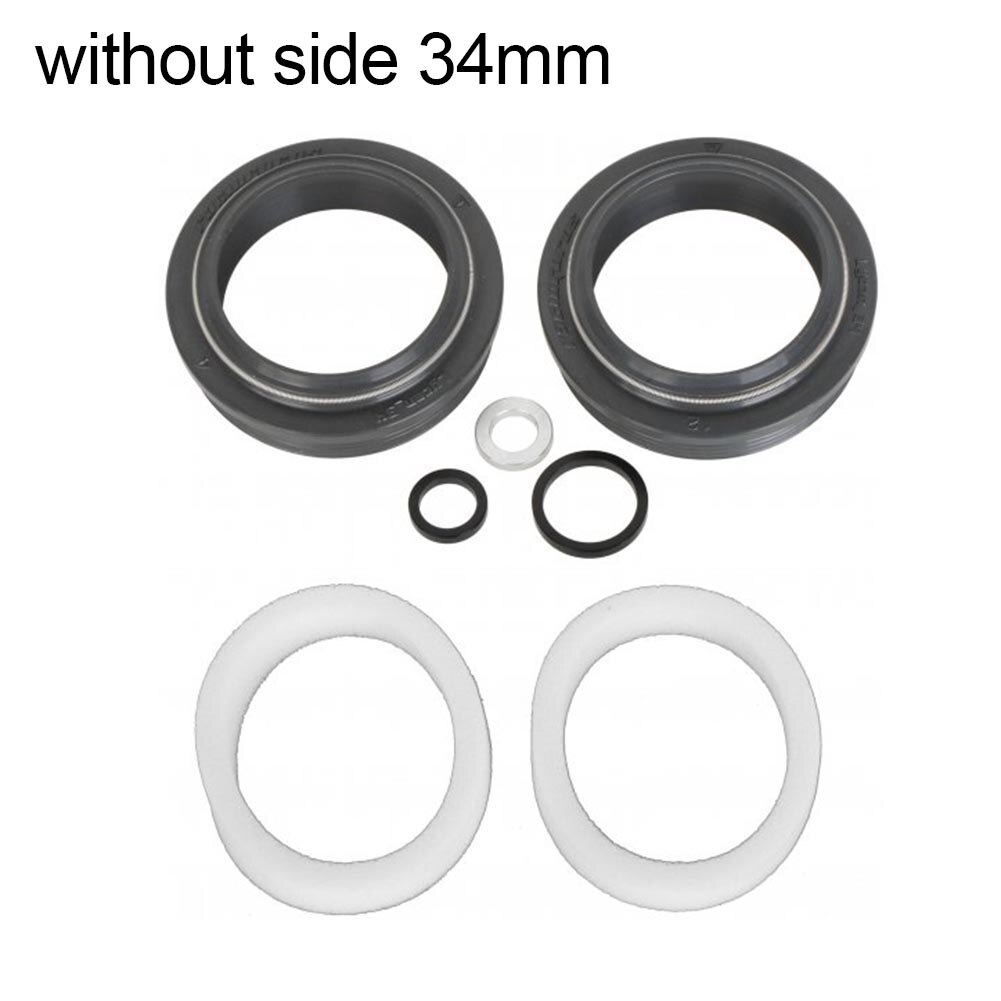 2Pcs Bike Front Fork Dust Seals 32mm-40mm Seal Foam Ring for Fox/Rockshox/X-fusion Fork Repair Kits Bicycle Fork Accessories: 34mm without Edge