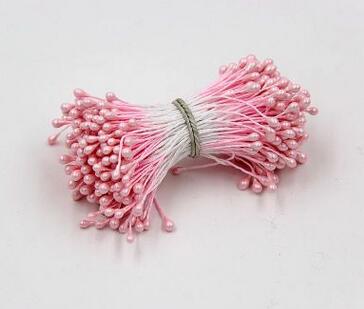 100 Stks/partij Kunstbloemen Meeldraden Parel Bloem Meeldraden Bloemen Meeldraden Voor Cake Mini Rose Bruiloft Decoratie Kunstbloemen: Pink