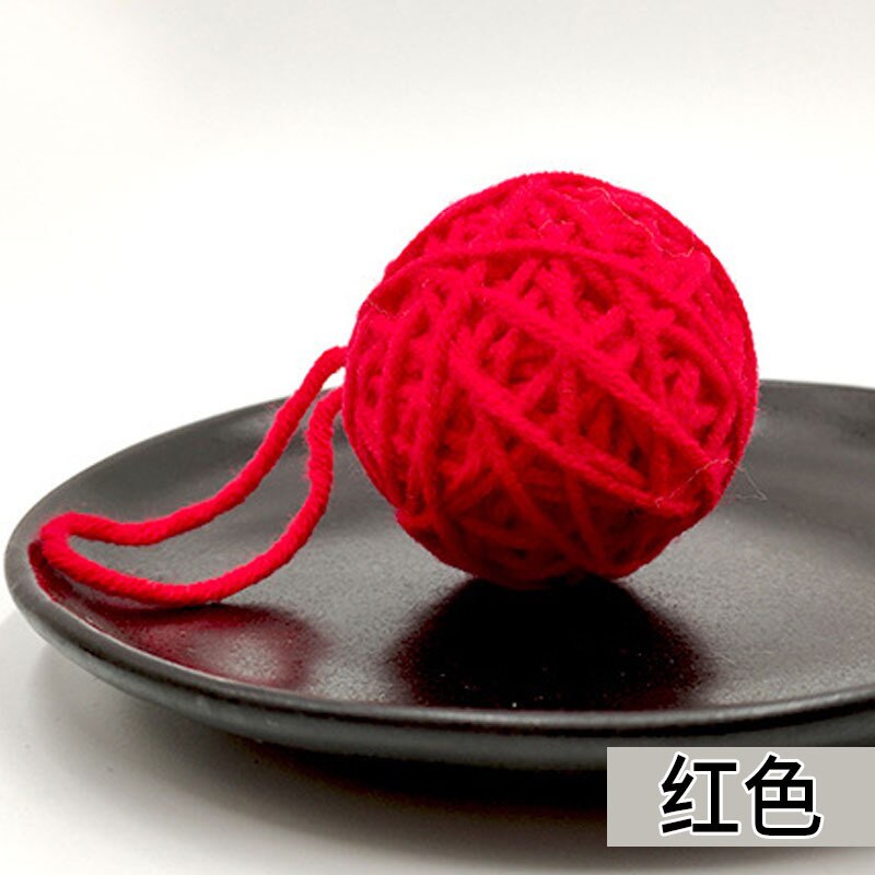 2 Stks/partij Garen Ballen Vilt Kerst Ballen Veelkleurige Massaal Bal Wol Ballen Voor Diy Garland Home Decoratie Wol Bal: Red