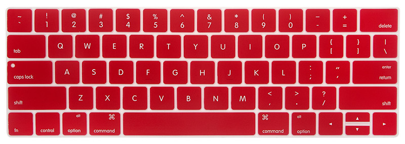 Keyboard Cover for MacBook Pro with Touch Bar 13" or 15" (A2159 A1989 A1990 A1706 A1707) Silicone Skin: red