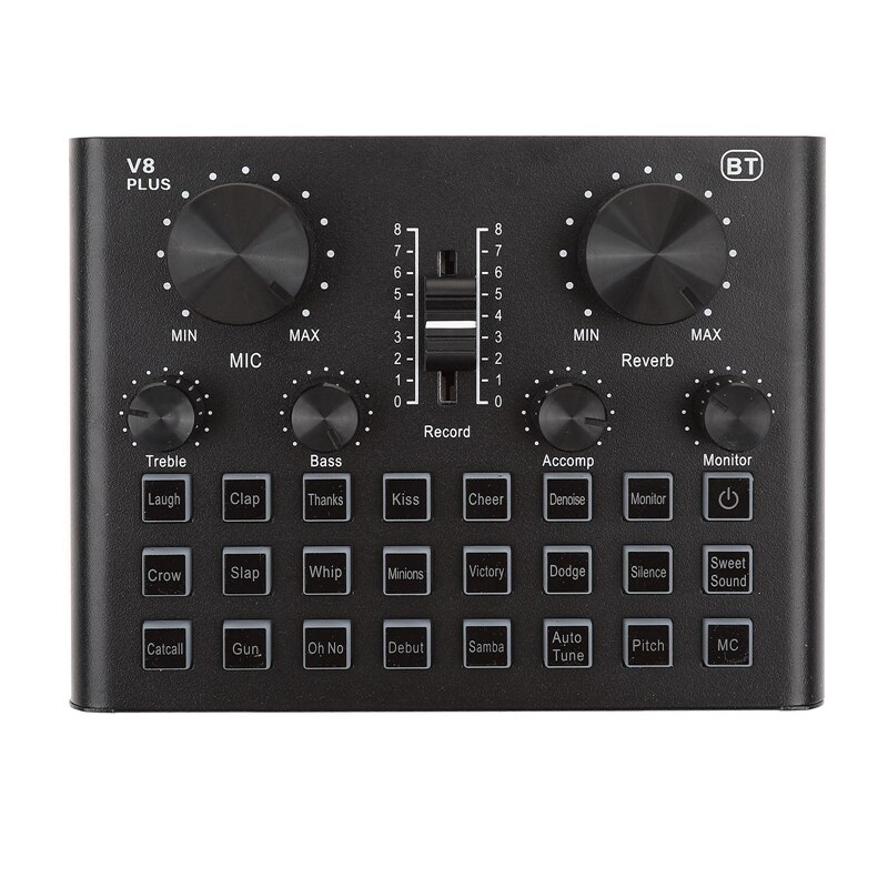 Cuvave  v8 plus sound card, live universal internet outdoor live broadcast equipment, st/tl universal for computer, pc, mobile phone