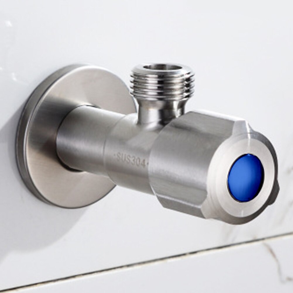 Stainless Steel Switch Tap Bathroom Cold Water Stop Filling Kitchen Triangle Control Toilet