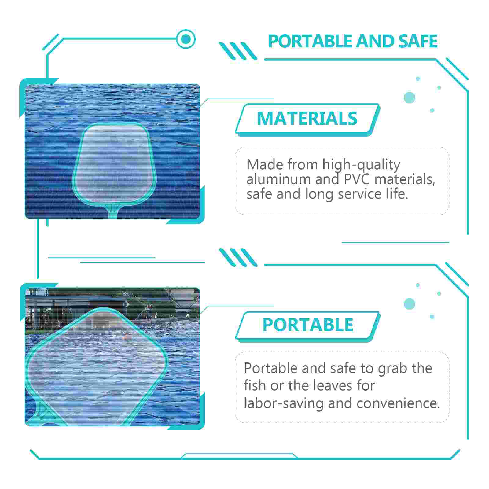 1Pc Underwater Clean Net Portable Clean Net Pond Clean Net Swimming Pool Net for Pond Pool Garden Underwater