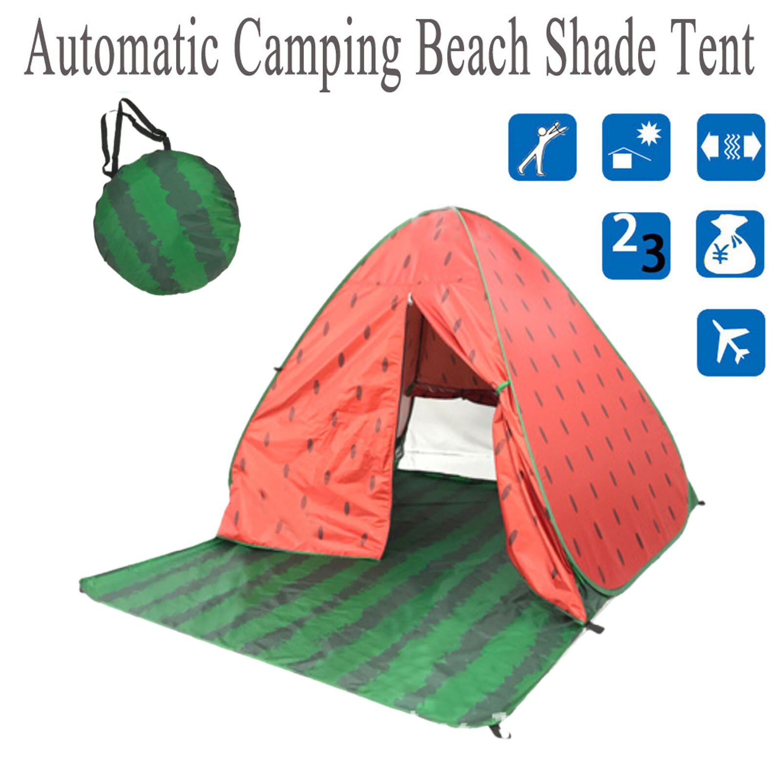Portable Automatic Set-up Camping Beach Shade Tent Outdoor UV Protection Tents Portable Tent With Mesh Curtain Camping Shelter: OR