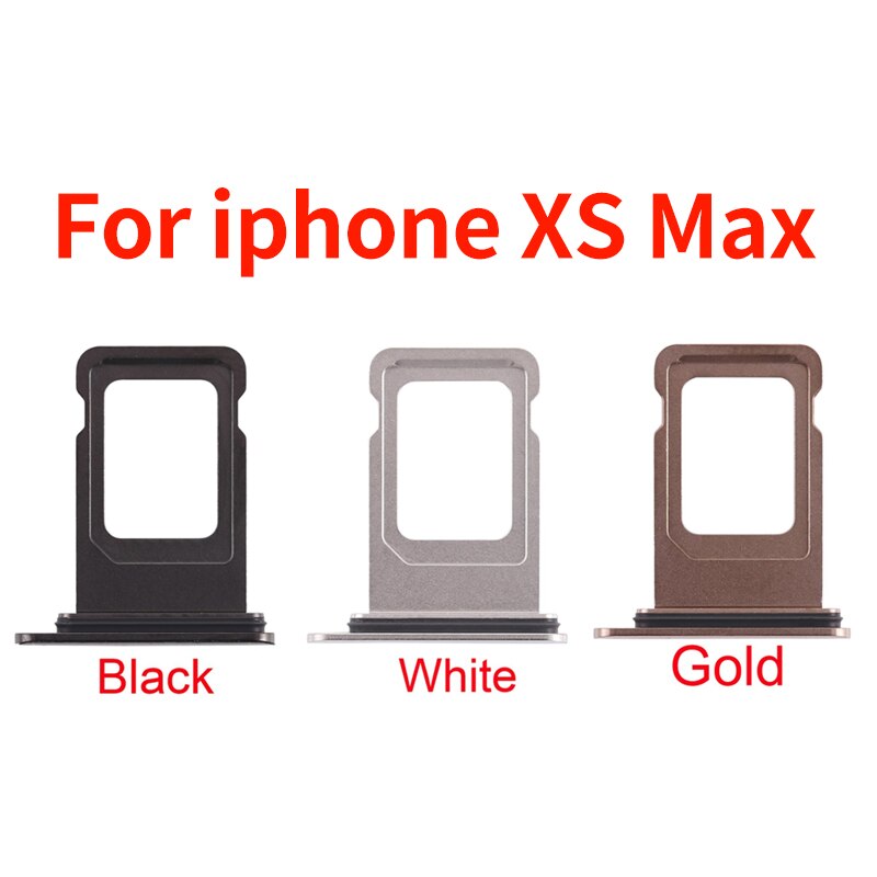 10 unids/lote Original para Dual SIM Adaptador iPhone XS Max bandeja de la tarjeta Sim ranura titular de