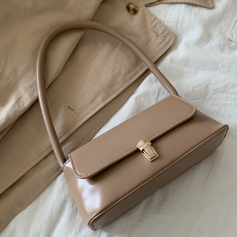 Bolso cruzado retro a cuadros para mujer, baguette con axilas, cadena de hombro, bolso de mano femenino y monedero: type 2 khaki
