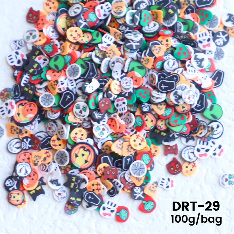 10 g/zak Fruit Plakjes Nail Art Decoraties Kerst Kerstman Bloemen 3D Polymeer Pailletten Klei Stickers DIY Nagels Accessoires: Rosy