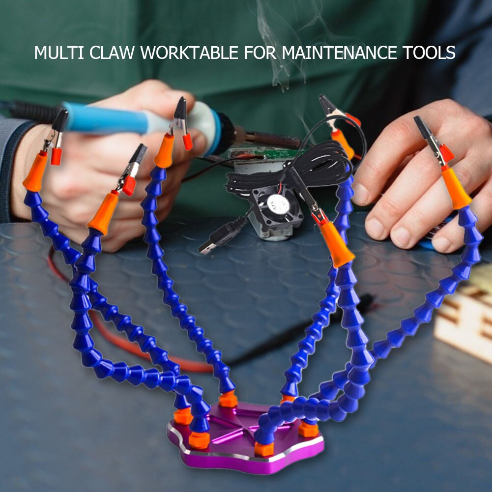 Soldering Station Stand Adjustable Table Clamp Holder Welding Repair Tool Soldering Helping Hand Third Hand Tool