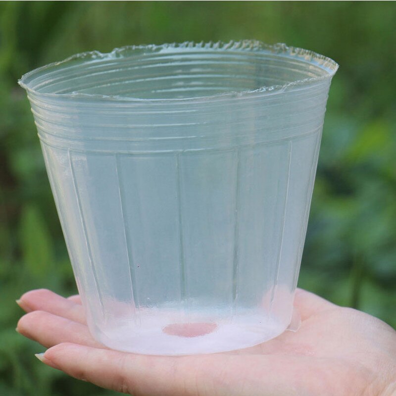 10Stck Transparenz Kindergarten Töpfe Wachsen Pflanzen Ernährung Tasse Orchidee Ausbreitung Container Sämling Anhebung Taschen Garten Liefert