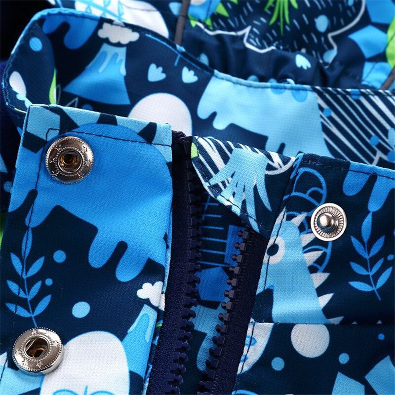 freundlicher Jungen Jacken Winddicht Wasserdicht Polar- Vlies freundlicher Druck Karikatur Oberbekleidung Mantel Für Jungen 3-12 Jahre TX301