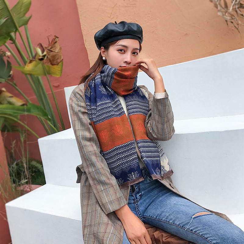 Châle de calèche et épais | Écharpe de calèche, glands épais, style cheval et cachemire, pour le défilé de , poncho, pashmina, hiver: style 11