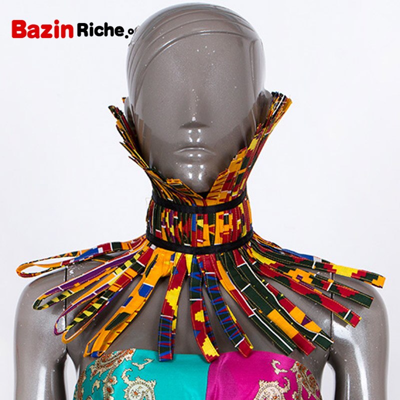 African Print Necklace Ankara Print Necklace African Ethnic Handmade jewellery African fabric jewellery for Women SP014: 4