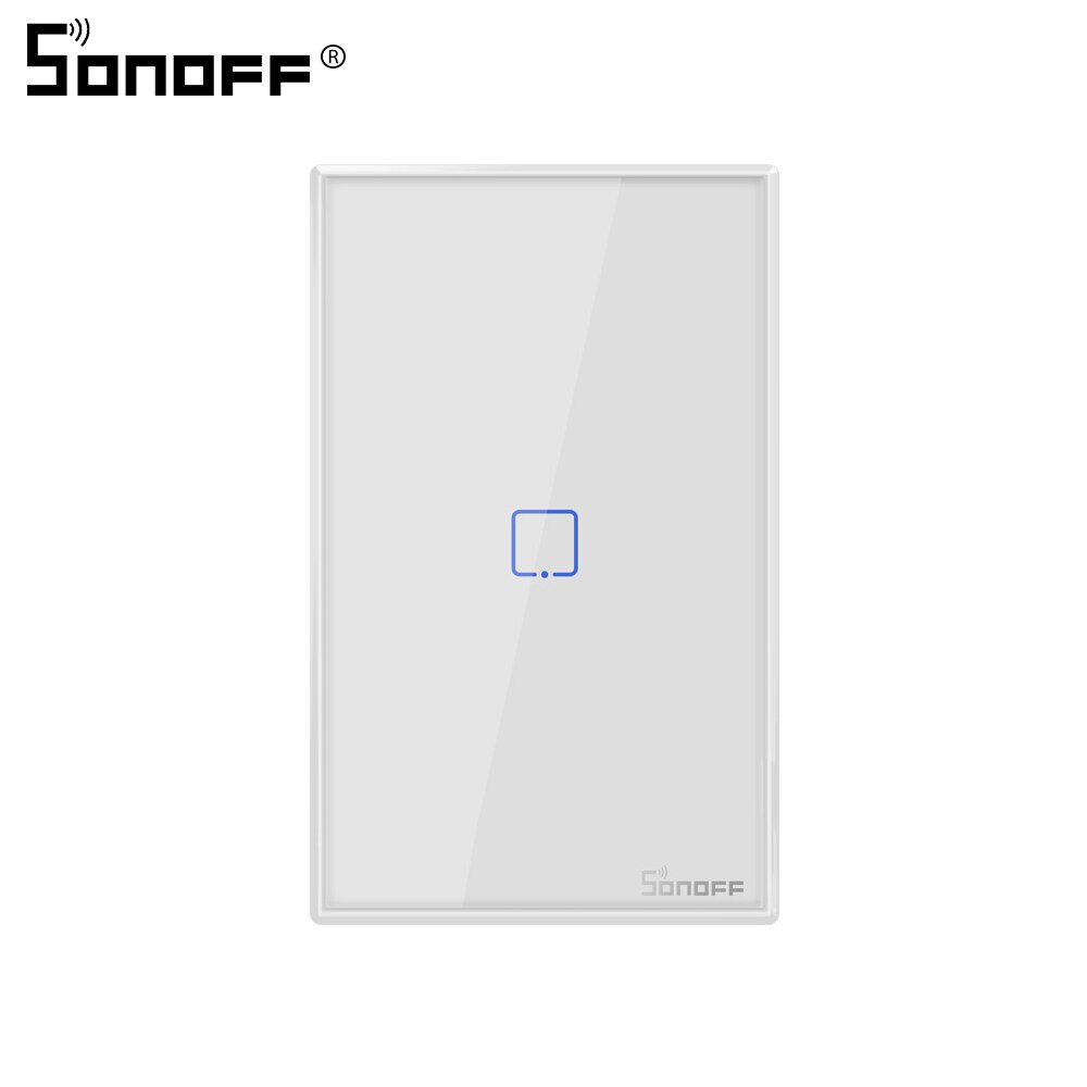 SONOFF Tx T0 US/ue/royaume-uni 1/2/3 Gang Wifi panneau de commutateur d'éclairage mural tactile/voix/contrôle d'application Eweilink domotique intelligente Alexa IFTTT: SONOFF T0 US 1C
