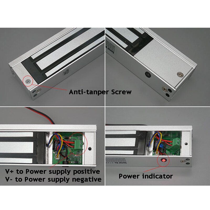 12V 320kg Gate Electric lock Electromagnetic lock ZL Bracket Invisible Hidden Lock Store/Garage/Home Access control lock Opener