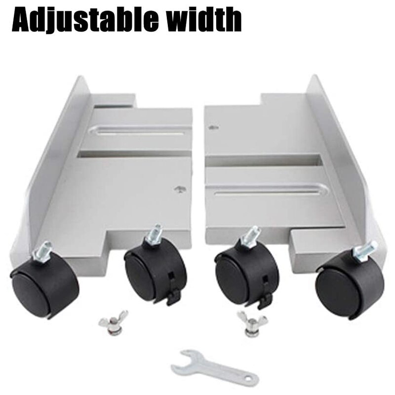 CPU Stand, Adjustable Removable Computer Mainframe Storage Rack with 4 Caster Wheels for PC Desktop Computer