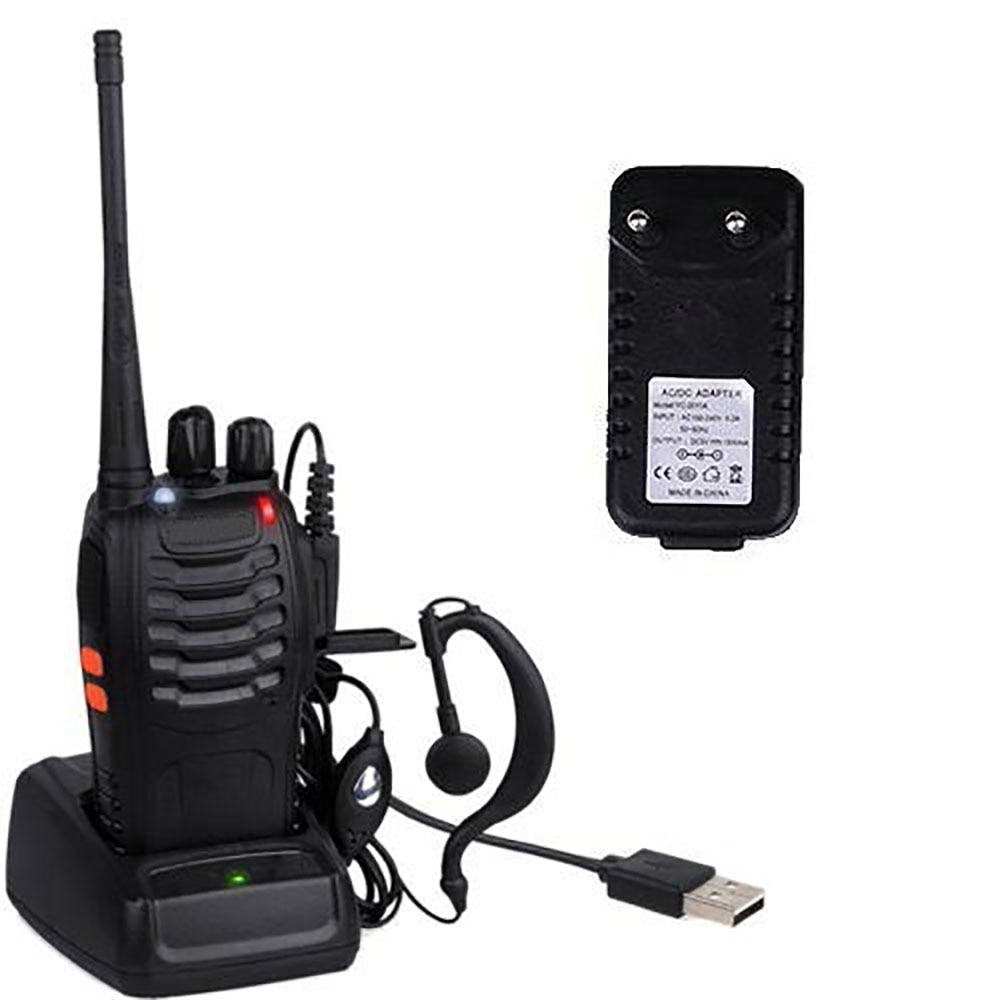 Baofeng bf -888s walkie-talkie 2 stk radiostation transceiver tovejs 400-470 mhz 16ch dc 5v 1000ma bærbar radio