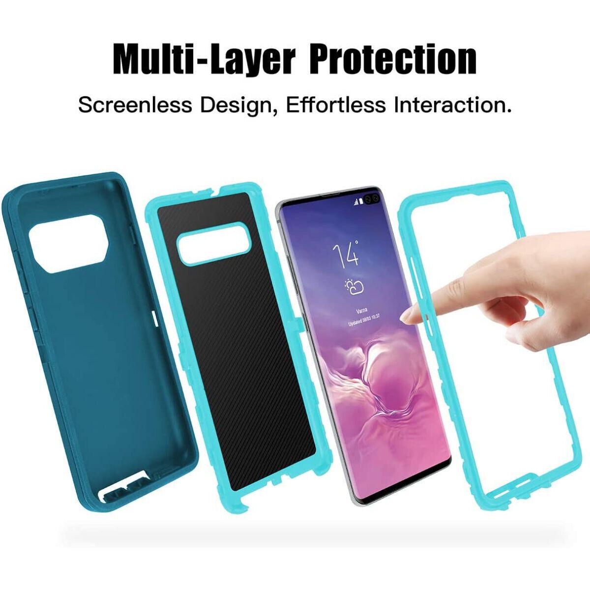 Custodia protettiva antiurto rinforzata per galaxy  s10 s10e s10+  plus