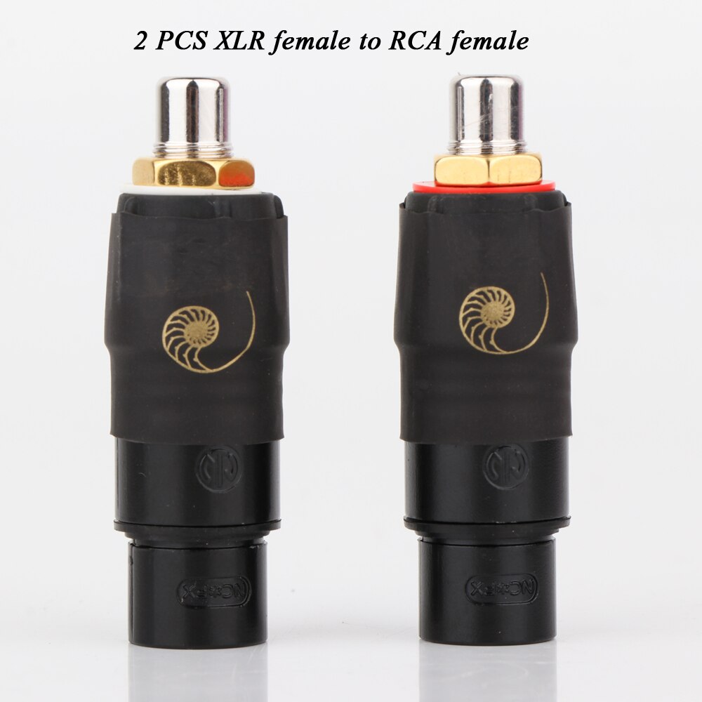 4pieces XLR to RCA Female Male Plug ,Adapter Gold Balanced Cable: 2 XLR female to RCA