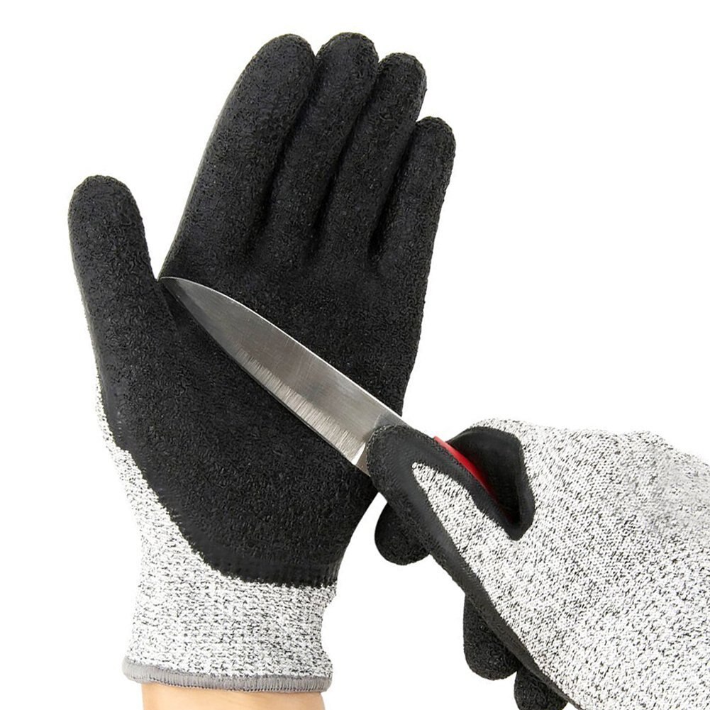 Sikkerhedshandsker anti-skæring og punkteringssikre 5 slidbestandige anti-cut handsker anti-blade havedyppe og anti-olie handsker