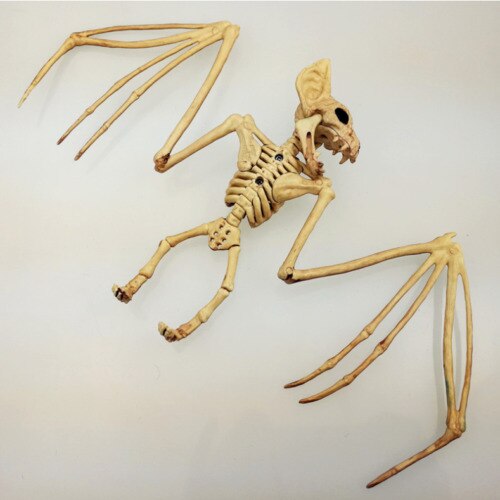 Sales Bat Skeleton Hanging Upside Down Halloween Animal Prop Haunted House Decor: Default Title