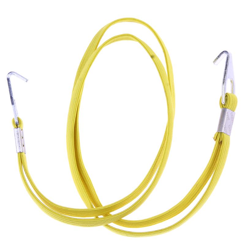 80cm elastisk bagasje tau sykkel sykkel sykling krok bandasjerem belte boks bære 50g pakning tau glipper utstyr tilbehør  d40: Gul