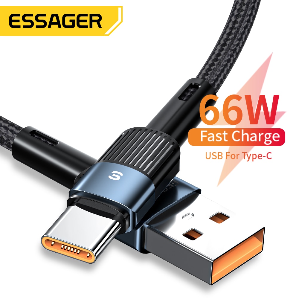 Essager Usb Type C Kabel 6A 66W Scp Voor Huawei Mate 40 Pro Snel Opladen Usb C Lader Kabel data Cord Voor Xiaomi Samsung Oppo