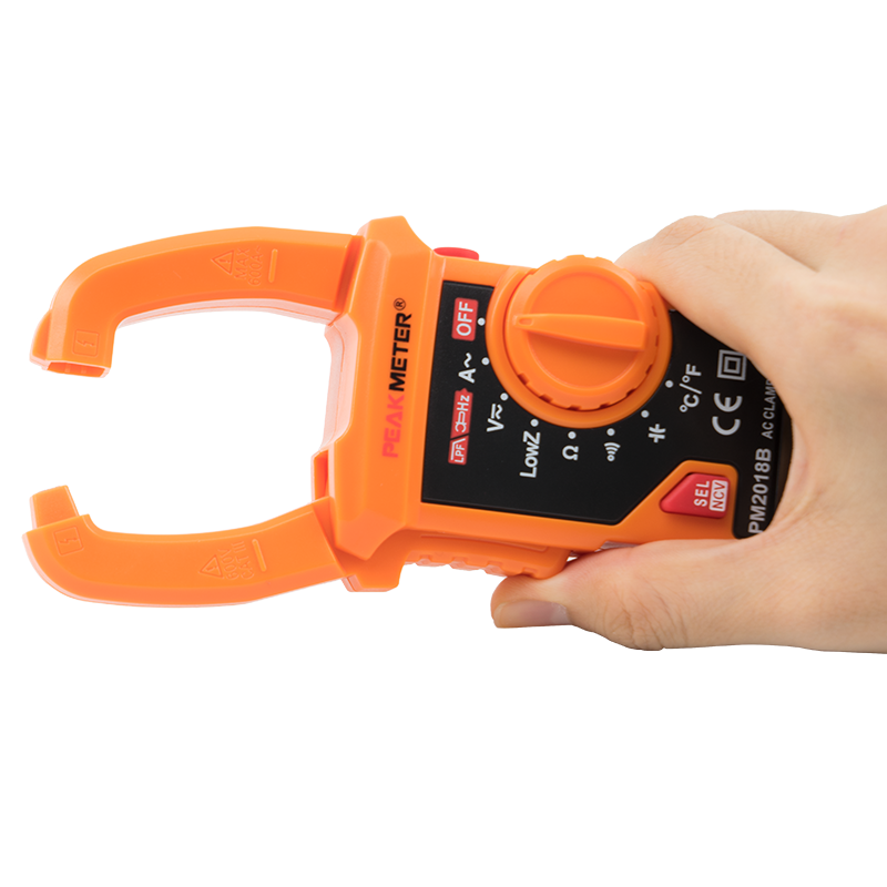 PEAKMETER PM2018B Portable auto range AC Digital Clamp Meter Multimeter capacitance frequency temperature Measurement NCV Tester